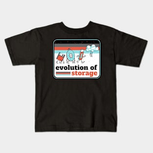 Evolution Of Storage Vintage Floppy Disc Kids T-Shirt